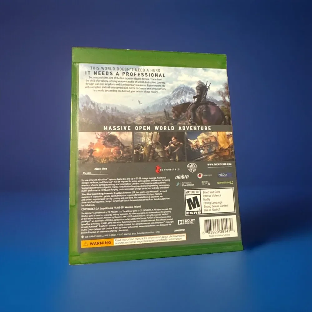 The Witcher 3: Wild Hunt (Xbox One, 2016) Pre-Owned CIB